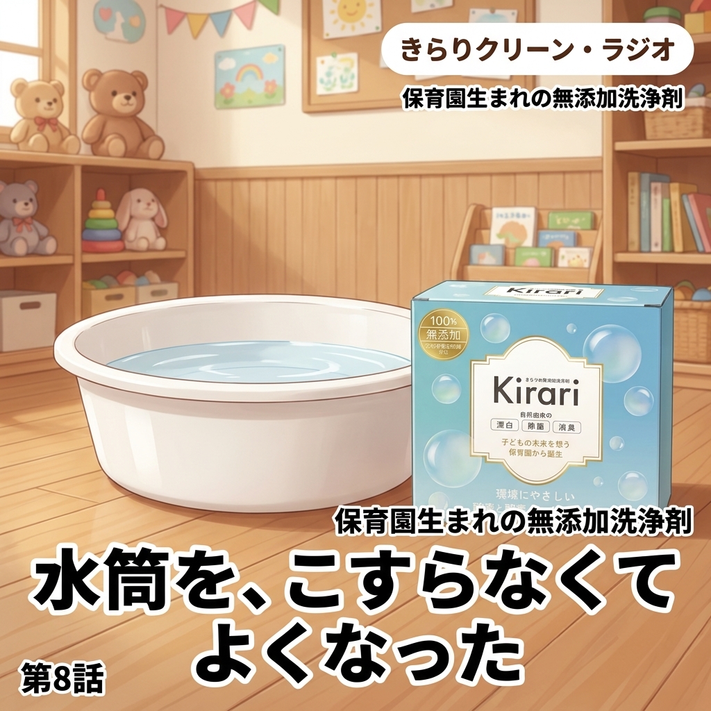 水筒を、こすらなくてよくなった 紙芝居 4
