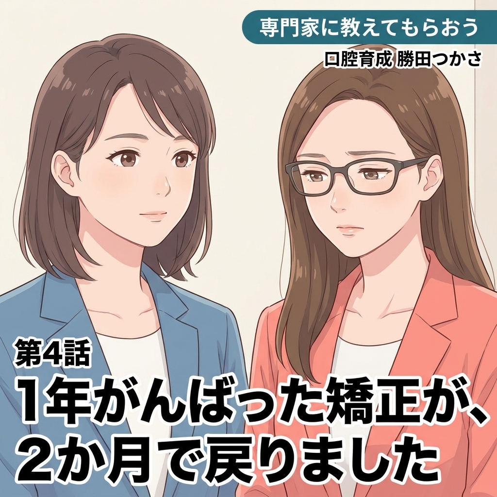 1年がんばった矯正が、2か月で戻りました 紙芝居 3