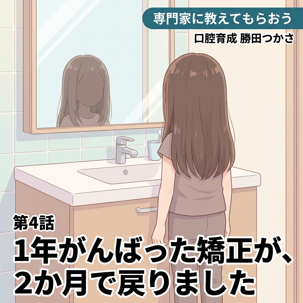 1年がんばった矯正が、2か月で戻りました 紙芝居 4