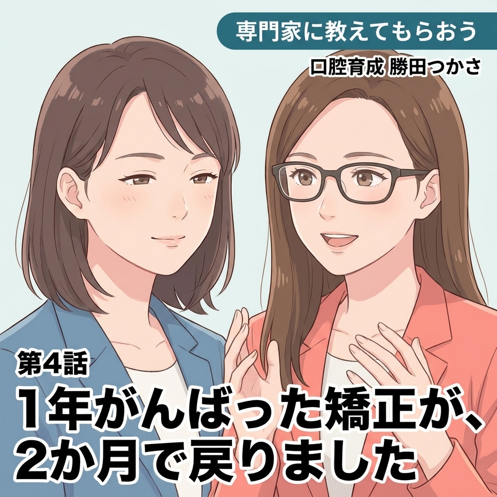 1年がんばった矯正が、2か月で戻りました 紙芝居 7