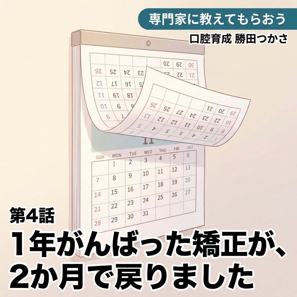 1年がんばった矯正が、2か月で戻りました 紙芝居 9