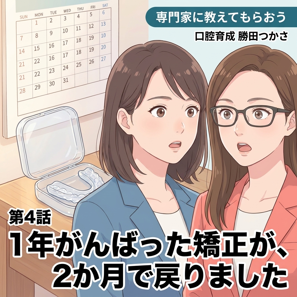 1年がんばった矯正が、2か月で戻りました 紙芝居 10