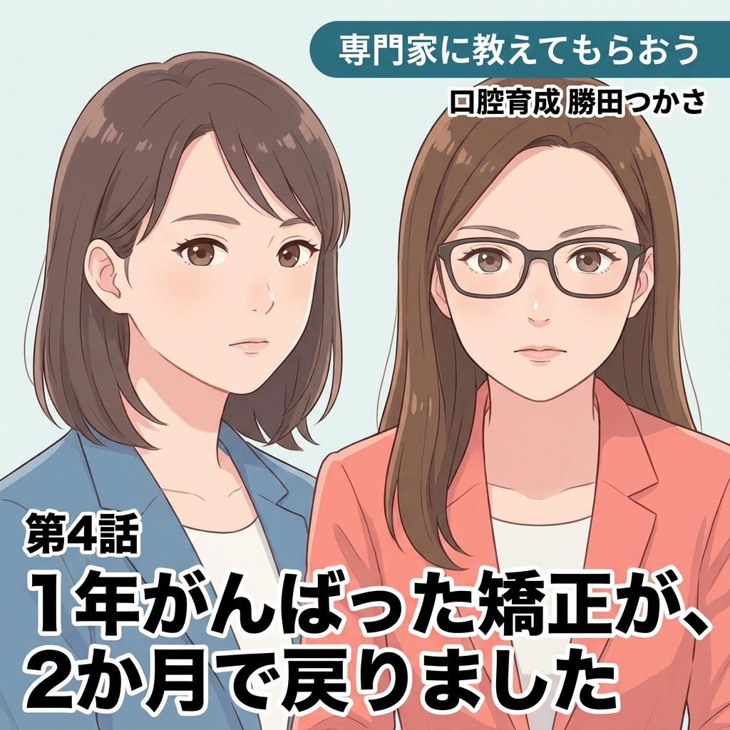 1年がんばった矯正が、2か月で戻りました 紙芝居 11