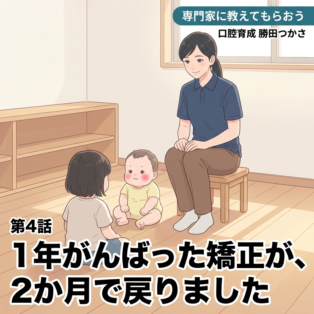 1年がんばった矯正が、2か月で戻りました 紙芝居 12