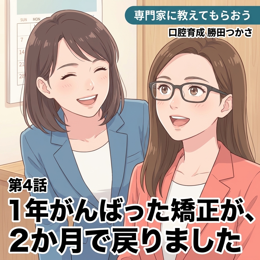 1年がんばった矯正が、2か月で戻りました 紙芝居 13