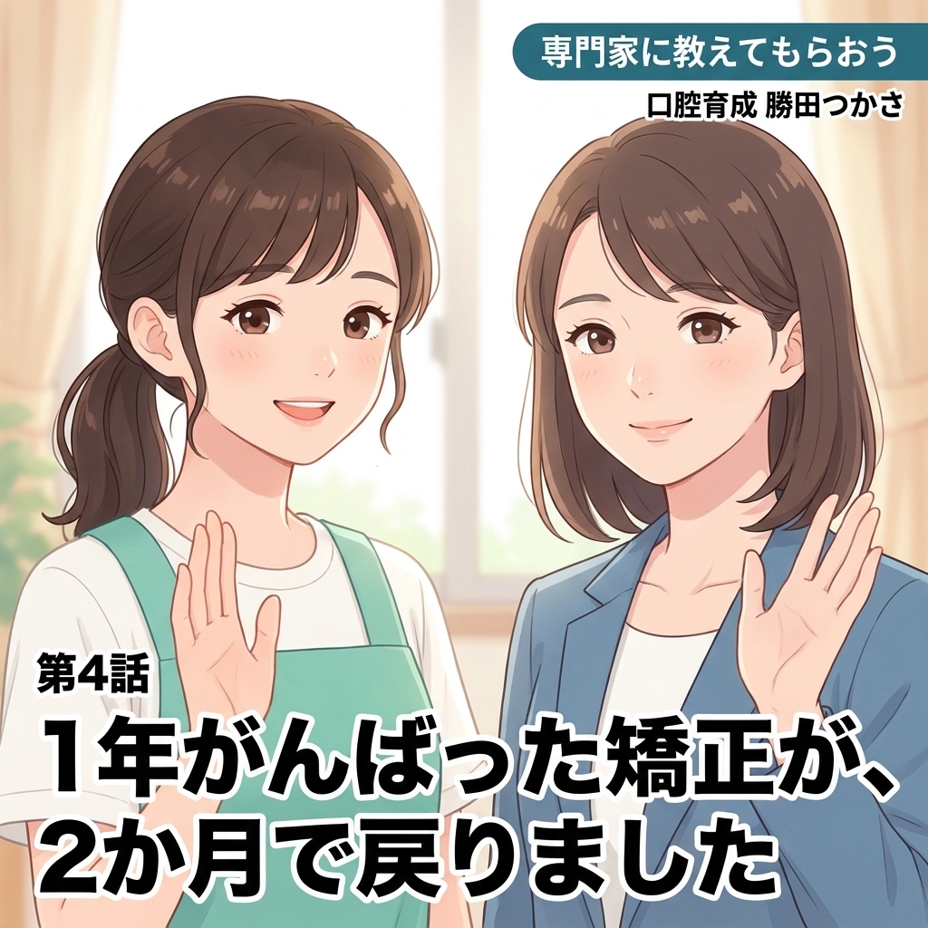 1年がんばった矯正が、2か月で戻りました 紙芝居 15